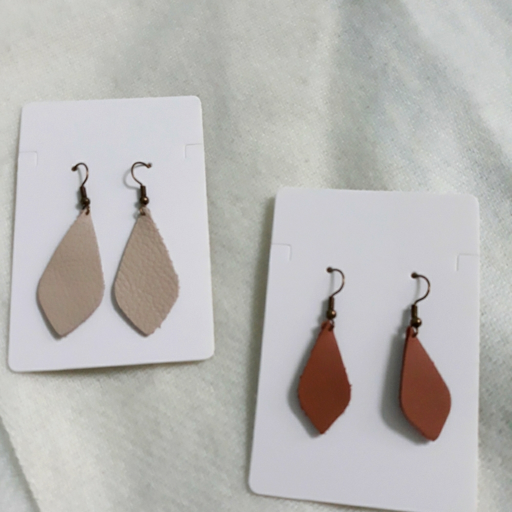 New Leather Dangle Earrings